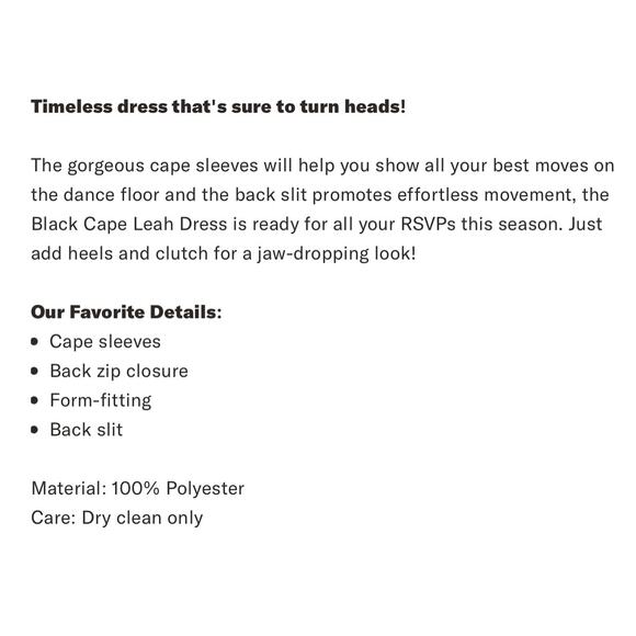 TUCKERNUCK Pomander Place Black Cape Leah Dress
NWT Size 12 - Picture 7 of 11